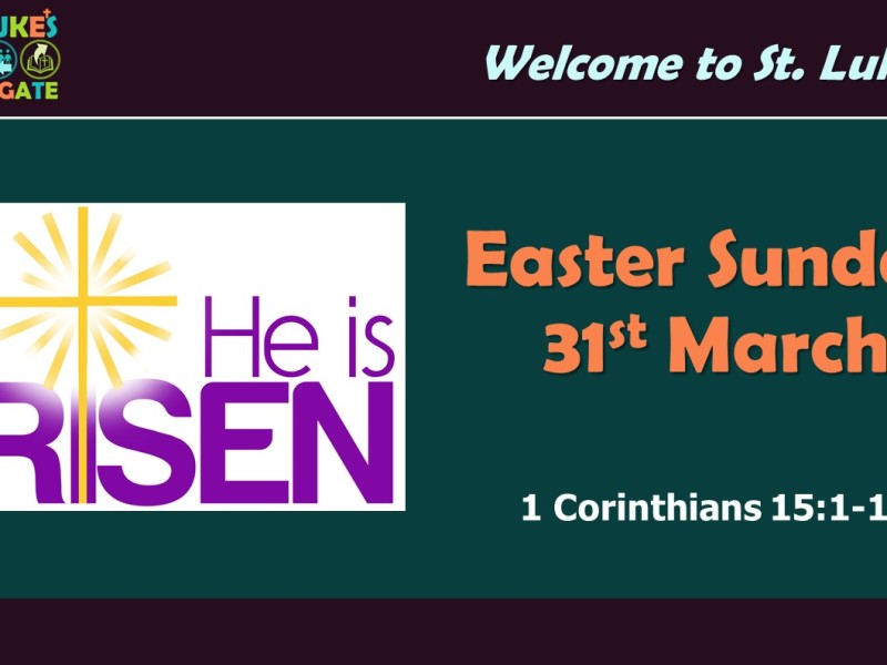 Easter Sunday 31st March, 11:00am – Livestream